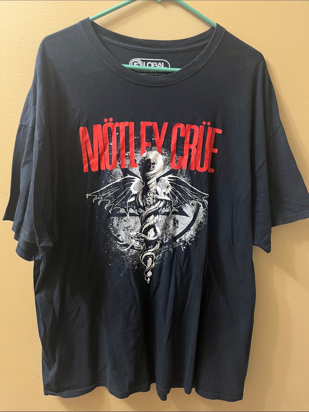Motley Crue Logo Short Sleeve Tee in Black